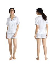 Two-Piece Button-Up Silky Pyjama Set