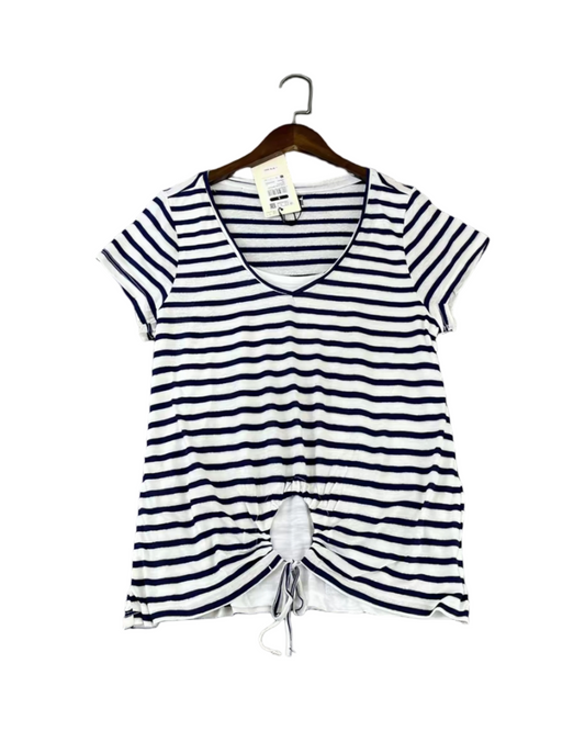 Casual V-Neck T-Shirt – Front Tie Short Sleeve Fashion Top