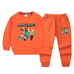 2-Piece Minecraft Cotton Sweatshirt & Joggers Set