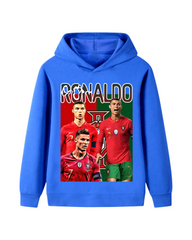 Ronaldo CR7 Graphic Kids Hoodie – Football Pullover Sweatshirt