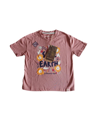 Graphic Short Sleeve Tee - Girls Cotton Crewneck Casual Top