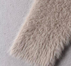 Soft Fluffy Knit Sweater with Long Sleeves and Cozy Fuzzy Texture