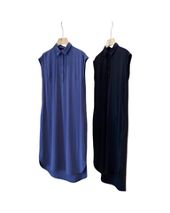 Sleeveless Midi Shirt Dress – Casual Button Down Women's Summer Dress