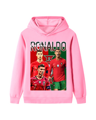Ronaldo CR7 Graphic Kids Hoodie – Football Pullover Sweatshirt