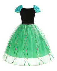 Green Princess Anna Costume Party Dress