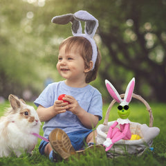 Green Easter Decoration Dolls with Bunny Ears