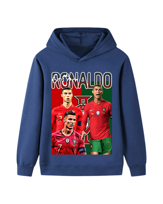 Ronaldo CR7 Graphic Kids Hoodie – Football Pullover Sweatshirt