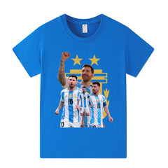 Graphic Printed Cotton Soccer T-Shirt | Short Sleeve Crewneck Casual Tee