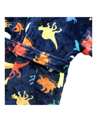 Dinosaur Hooded Plush Kids Bathrobe