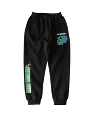 Boys' Black Pants with Minecraft Print