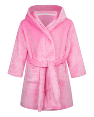Fluffy Patterned Girls' Bath Robe