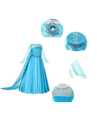 Majestic Frozen-Inspired Elsa Costume Set for Girls