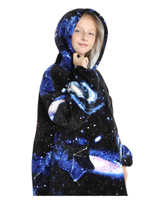 Fluffy Space Patterned Oodie