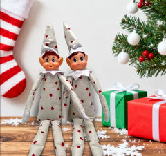 Heart Pattern Christmas Elf Toy