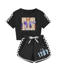 Taylor Swift Print Cotton Top with Short Set
