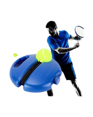 Solo Tennis Trainer Rebounder with Heavy Baseboard & Elastic String - Portable Practice Ball for Self-Training
