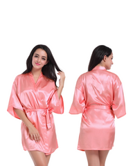 Satin Kimono Robe Silk Nightwear Bathrobe for Women