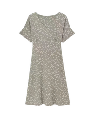 Floral Print Cottagecore Dress - Short Puff Sleeve