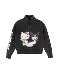 Long Sleeve Fleece Pullover Girls Mock Neck Character Jumper
