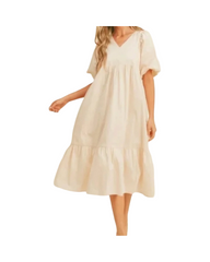 Beige Empire Waist Dress