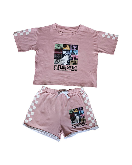 Taylor Swift Graphic Cotton Top with Short Set