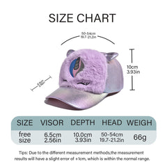 Girls' Fluffy Cap with Animal Design