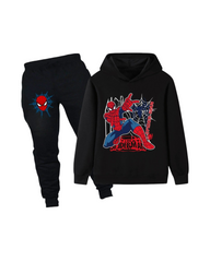 Spider-Man Print Kids Hoodie and Sweatpants Outfit Set