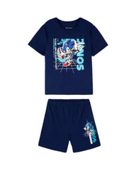 Sonic the Hedgehog 2-Piece Summer Outfit Set – Short Sleeve Graphic Tee and Shorts