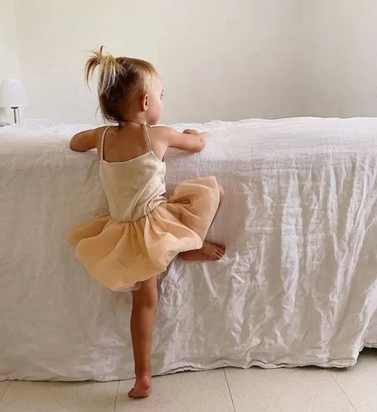 Toddler Ballerina Dress with Tulle Skirt