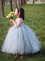 Elegant Kids Layered Tulle Party Dress – Puffy Princess Gown