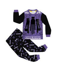 Minecraft Enderman and Creeper Boys Graphic Pajama Set - Long Sleeve Sleepwear