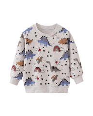 Grey Dinosaur Patterned Jumper