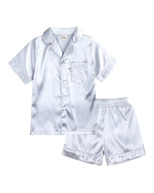 Boys' Silky Shirt and Shorts Pyjama Set