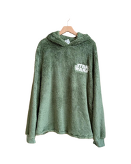 Cozy Grogu Sherpa Fleece Pullover – Elegant Adult Loungewear