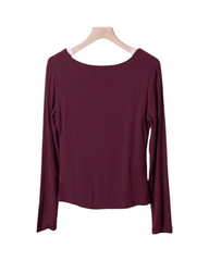 Crewneck Knit Top for Woman – Long Sleeve Casual Sweater