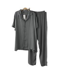 Premium Satin Loungewear Set – Dual Sleeve Tops and Soft Sleepwear Trousers
