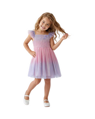 Fairy Princess Girls Dress Up Costume –Tulle Party Dress with Magical Accessories