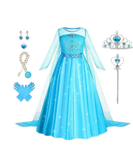 Majestic Frozen-Inspired Elsa Costume Set for Girls