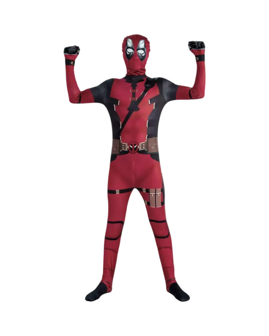 Deadpool Costume for Kids and Adult - Full Body Superhero Cosplay Jumpsuit Outfit