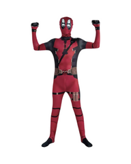 Deadpool Costume for Kids and Adult - Full Body Superhero Cosplay Jumpsuit Outfit