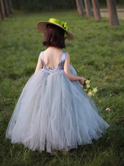 Elegant Kids Layered Tulle Party Dress – Puffy Princess Gown