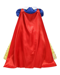 Snow White Costume Party Dress with Cape