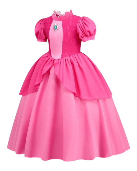 Pink Princess Peach Costume Party Dress