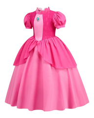 Pink Princess Peach Costume Party Dress