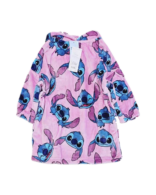 Oversized Girls Stitch Graphic Fluffy Oodie
