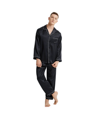 Pure Silk Long Sleeve Men's Pyjamas Set