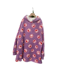 Cozy Flower Design Oversize Fleece Oodie