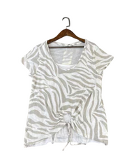 Casual V-Neck T-Shirt – Front Tie Short Sleeve Fashion Top