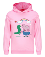 Girls' Graphic Peppa Pig Hoodie with George Pig Design