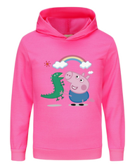 Girls' Graphic Peppa Pig Hoodie with George Pig Design